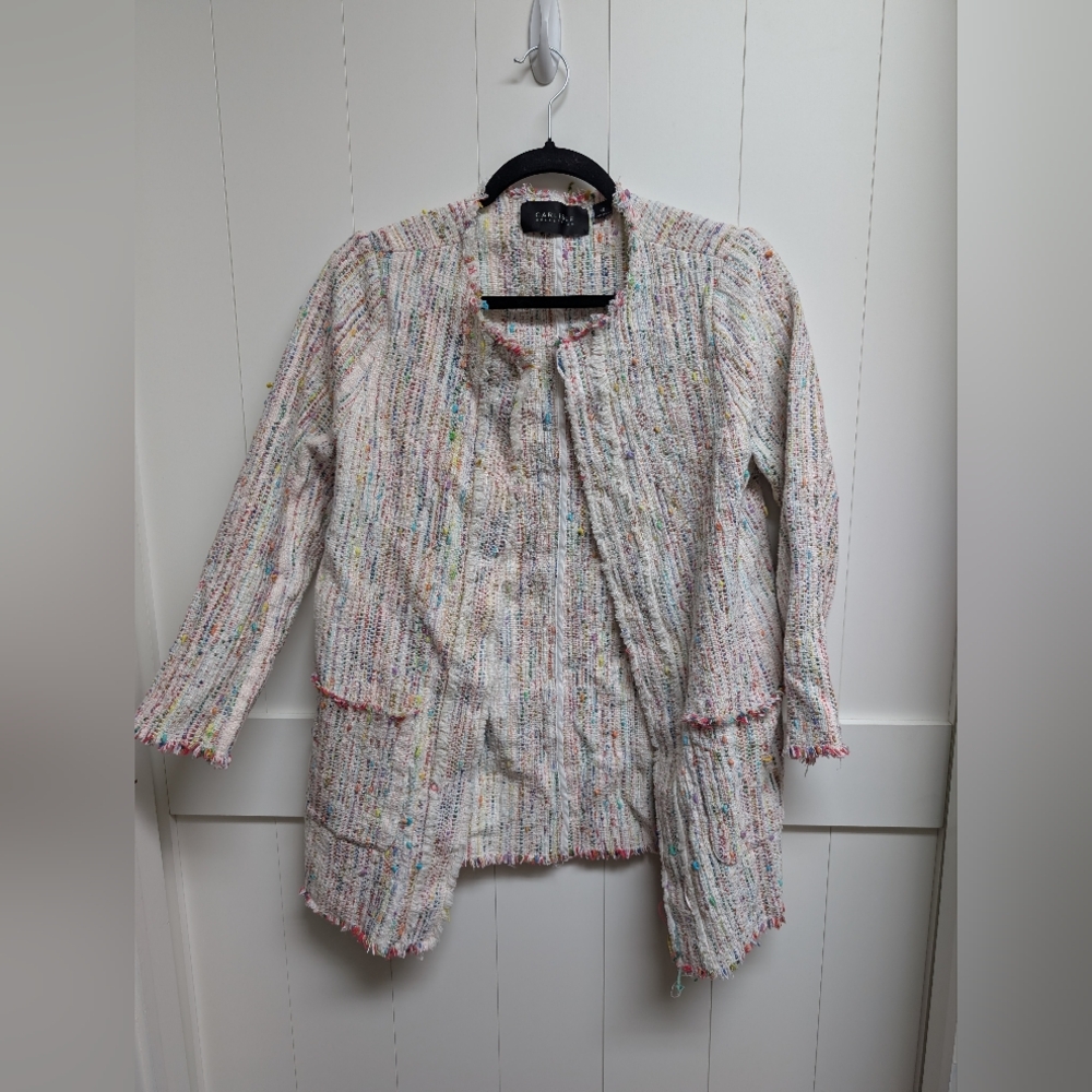 Carlisle Collection Colorful Tweed Women's Jacket, sz 10